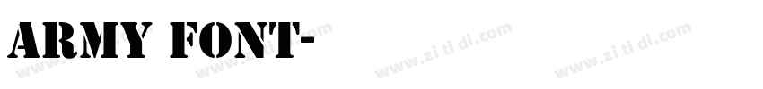 Army font字体转换
